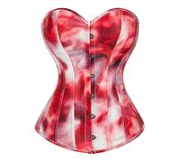 AIGOUT Corset Bustier Top Imprimé Femme - Corsage Imprimé Coloré avec Liens, Corsage Arête de Poisson pour Façonner Et Fêtes (Multicolore - 3, XS)