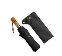 AIGOUT Parapluies Grand parapluie Business Style 115 cm Automatique Pliant Parapluie Pluie Double Couche 10K Coupe-vent Grand Parapluies de Golf en Bois, Noir