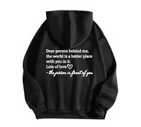 AIGOUT Sweat à capuche « Dear Person Behind Me », « Dear Person Behind Me » pour femme, sweat à capuche « Dear Person Behind Me », « You Are Enough », The World Is A Better Place with You In It Pull