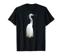 Aigrette Héron Blanc Motif Faune côtière T-Shirt