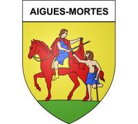 Aigues-Mortes 30 ville Stickers blason autocollant adhésif - Taille : 12 cm