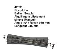 Aiguillage à glissement simple Ballast Souple-HO 1/87-ROCO 42591