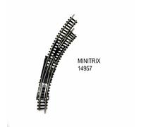 Aiguillage courbe droit R1 R2 de 42 degrés -N-1/160-MINITRIX 14957