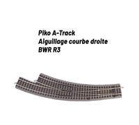 Aiguillage courbe droite R3 avec ballast-HO 1/87-PIKO 55428