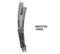 T14948 (N) Voie Minitrix Aiguillage enroulé, à droite 30 ° 1 pc(s)