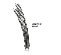 Aiguillage courbe gauche R3 R4 de 30 degrés-N 1/160-MINITRIX 14947