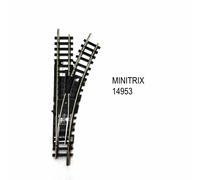 Aiguillage droit droit R1ou R2 de 30 ou 6 degrés -N-1/160-MINITRIX 14953
