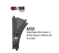 KATO 20-241- Échelle N - Échange Rail Électrique Droite R150 45° Avec Haut