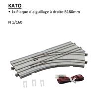 Aiguillage électrique de rue, R180mm, à droite, UNITRAM - KATO 40-213 - N 1/160