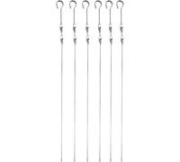 Aiguille À Barbecue Plate, Avec Coupe En V, 43Cm Acier Inoxydable, 6Pcs