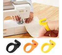 Aiguille À Coudre En Plastique Abs, 3 Pièces, Lame En Acier, Coupe-Fil De Doigt, Vêtement Domestique, Cuir, Bague, Accessoires Artisanaux De Bricolage