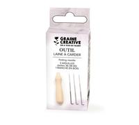 Aiguille à feutrer la laine Manche avec 3 embouts
