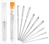 Aiguille À La Main Grosse,Aiguilles À Coudre 29 Pack Cuir Couture Aiguille En Acier Grand Oeil Les Aiguilles Avec Tube Needles Pour Tricot Couture Artisanat 3 Tailles 7cm 6cm 52mm