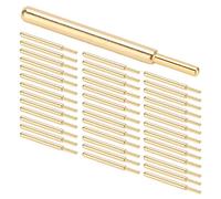 Aiguille à ressort Pogo Pins Sonde de test 3,2 mm Tête ronde Laiton plaqué or Stable Haute performance Composants électroniques Accessoires de test 50Pcs