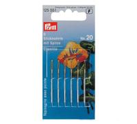Prym Aiguilles à broder chenille n°20 pointe pointue argent œillet doré 1,00 x 43 mm