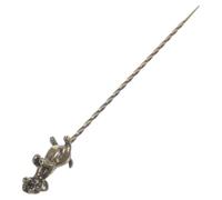 Aiguille à Thé Vintage en Laiton, Outil Décoratif Double Usage | Finition Bronze Antique Polie, pour Préparation du Thé et Coiffure, Style Élégant, Usage Quotidien