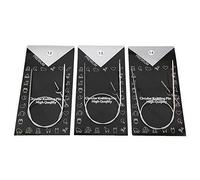 Aiguille à tricoter circulaire, 11pcs 43 65 80CM Aiguilles à tricoter circulaires en acier inoxydable Crochet Crochet Tisser ensemble pour tissage à la main[65cm]Aiguilles à crochet