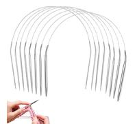 Aiguille à tricoter circulaire en métal 60CM,8PCS Set d'aiguilles à tricoter circulaires en acier inoxydable,Aiguilles à tricoter circulaires en métal,2mm/2,5mm/3mm/3,5mm/4mm/4,5mm/7mm/8mm