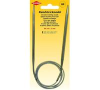Kleiber + Co. GmbH Aiguille à tricoter circulaire, métal, gris, 80 cm x 5 mm