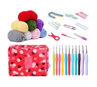 Aiguille à tricoter ergonomique - Avec sac à crochet - Pour débutants et amateurs