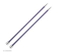 Aiguille à tricoter - KNITPRO - 40 cm - 7 mm - Aluminium coloré - Violet