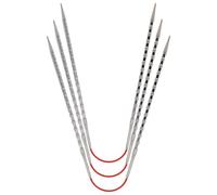Aiguille circulaire Addi CraSyTrio Novel 30 cm 3.50 mm rouge et argentée