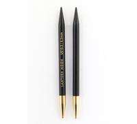 Lantern Moon Interchangeable Aiguille Conseils, Bois d'ébène, Ebony, 13 cm, 6,5 mm, Set de 2 Pièces