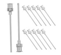 Aiguille de Distribution Luer Lock Extra Longue 12 Pièces 16g | Embout à Bout Émoussé, Canal Intérieur Lisse Poli, pour Époxy et Encre, Usage Atelier