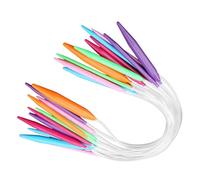 Aiguille de pull circulaire, 12pcs Taille de 3,5 mm-12 mm en plastique multicolore Kit d'aiguilles à tricot circulaire pour pulls, foulards, chapeaux, châles (40 cm de long)