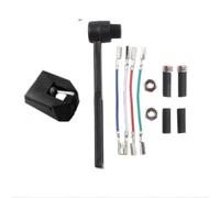 Aiguille de rechange AT-VMN95E pour Audio-Technica LP120X, aiguille de tourne-disque avec ovale, avec brosse de nettoyage et câble, compatible avec VMN95C/EN/ML/SH (rouge)
