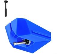Aiguille de rechange compatible avec Audio-Technica AT-ATN95E VM95 Series AT-LP120X USB tourne-disque avec brosse de nettoyage (bleu)
