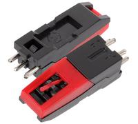Aiguille de Tourne-disque en ABS Noir, Lot de 2 Pièces | Remplacement Simple, Sortie Élevée, Revêtement Métallique Résistant, pour Cellules et Disques Vinyles