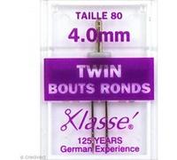 Aiguille double bout rond pour machine - Acier - Taille 80 avec écart 4 mm - Universelle G