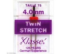 Aiguille double pour machine - Acier - Taille 75 avec écart 4 mm G
