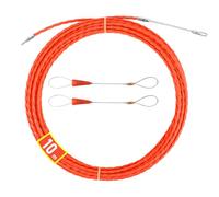 Aiguille Electricien 10M, RISVOWO 4,5mm Tire Fils Electrique, Tire Cable avec 2 Tête Flexible de Guidage, Aiguille Passe Cable, Enfileur Fils électrique pour la Pose de Chemins de Câbles