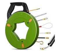 Aiguille Électricien 4.5mm 50m - Kit professionnel Tire-Fil 6 Adaptateurs + Ressort pour Installation Câbles électriques