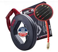Aiguille Electricien 40m, Φ 4.5mm Tire Fil + 5 Adaptateurs | Tire Fils Cable Electrique en Polyester ULTRA RESISTANT | Passe Fil Fibre optique + 2 têtes Flexible de Guidage. Pour un travail de PRO