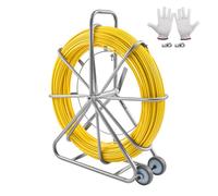 VEVOR Aiguille Électricien 200 m – Fibre de verre, 3 têtes de tirage, 8 mm