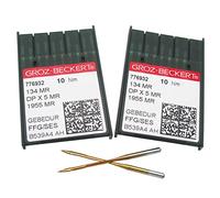 Aiguille GROZ-BECKERT dans Une boîte en Plastique Transparent CKPSMS-20 Aiguilles à Coudre Groz Beckert 134MR 1955MR DPX5MR à Long Bras pour Machine à Coudre (20 Aiguilles Groz-Beckert-134MR 19/120)