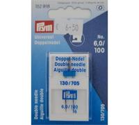 Prym 152918 Prym Aiguille double pour machine à coudre « Universal », 130/705, 100/6,0mm