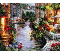 Aiguille magique Zweigart Edition set de point de croix "Soirée à Venedig", 40x32cm