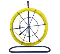 Aiguille Tir Fil 100m x 6mm - Fibre de Verre Rigide - Outil de Tirage de Câbles Électriques, Fibre Optique et Réseaux - Passe Fil et Tire-Câble pour Conduits et Gaines - Pro Électricien