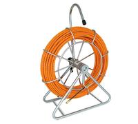 Aiguille tire-fils à spirale TORNADO Ø5,2mm, 50m, montée sur touret métallique, terminaux interchangeables. Orange TECNID - VELAMP - STOA5-050