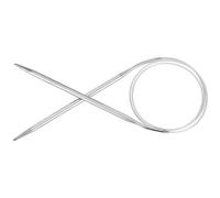 Aiguille Tricot Aiguille à tricoter circulaire fixe ergonomique et règle en un 1,8-5 Mm, 80 Cm/31.4" adaptée aux débutants avancés(Sliver N15 1.8mm 4Pcs)