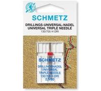 Schmetz Aiguille pour machine à coudre Triple Universal 130/705 H DRI 2.5 Grosseur 2.5/80