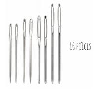 Aiguilles À Broder - Taille 3-9 (16 Pièces) Mercerie Couture Fils Coudre Broderie Canevas Points De Croix Loisirs Créatifs Main Travaux Manuels