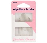 Aiguilles À Broder - Taille 9 (16 Pièces) Mercerie Couture Fils Coudre Broderie Canevas Points De Croix Loisirs Créatifs Main Travaux Manuels