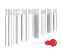 Aiguilles À Coudre En Acier Inoxydable | 40 Pièces Outil D'Accessoires De Avec Enfile-Aiguille - Aiguilles À Crochet - pour Tricot Crochet Enfilage Artisanat Atelier Maison Rembourrage