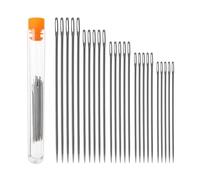 Aiguilles à coudre en pointe avec chas amélioré, 30 pièces, six tailles 5 x chacune, en métal, assortiment d'aiguilles à repriser pour couture et broderie, avec boîte de rangement, Aiguilles à main