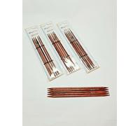 KnitPro 31013 Jeu de 5 aiguilles à tricoter bois naturel/marron 15 cm 6 mm